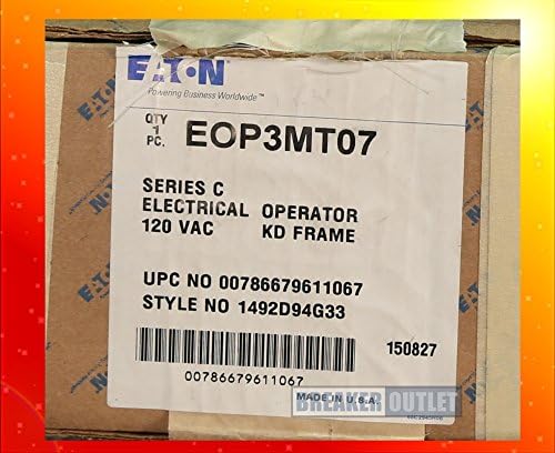Нов автоматичен прекъсвач Eaton Cutler-Hammer EOP3MT07 СЪС задвижване на 120 В