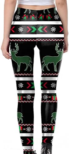 Дамски Чорапогащи Графичен Песен Йога Ваканции Коледа Високи Панталони Минерални Прави Панталони Гамаши Чорапогащи