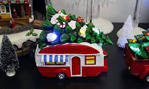 Къмпинг с коледен декор Moments In Time с Коледна елха, Коледен Тенис на декор с led подсветка - Работи на батерии