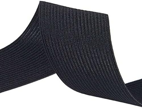 ZLCHE Черна плоска еластична лента за шиене, 2 инча 6 ярда еластични ленти за перука, высокоэластичная вязаная еластична,