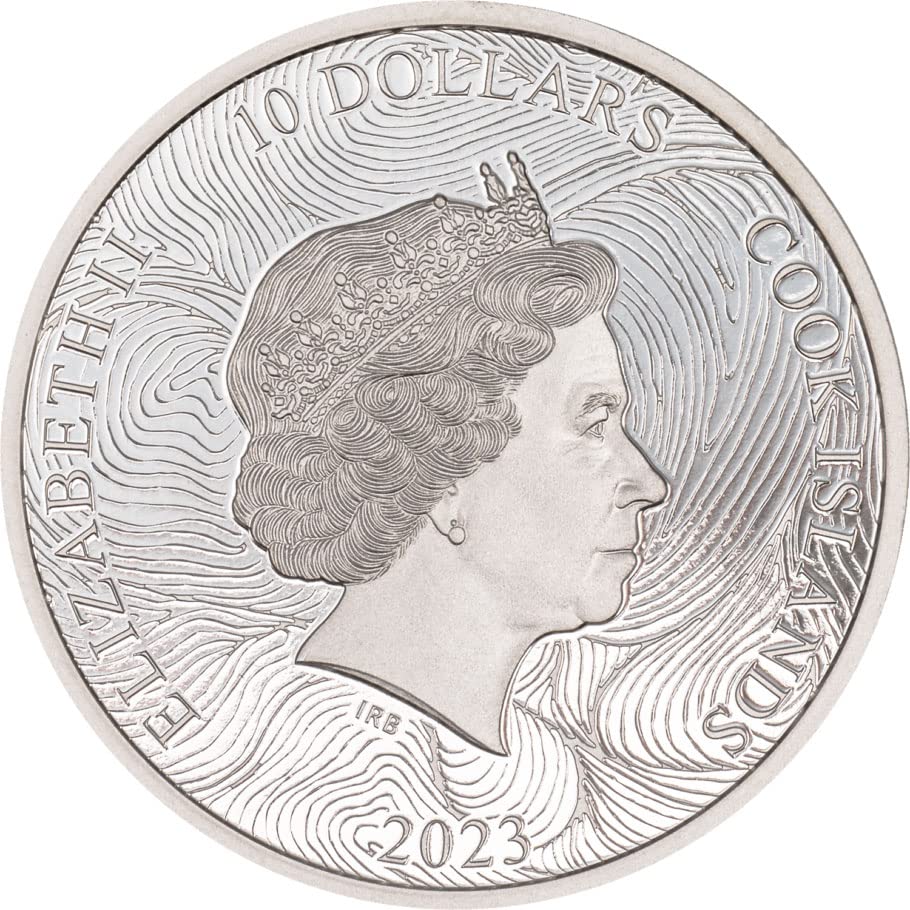2023 DE Silverland PowerCoin Вълна 2 Грама Сребърна монета 10$ Острови Кук 2023 Доказателство