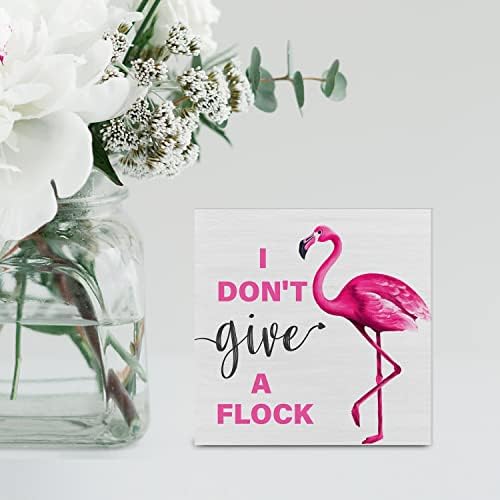 Кънтри Розово Фламинго Дървена Кутия Знак Декор Игрална Маса Табела Годишният Фламинго Дървена Кутия Блок Знак На