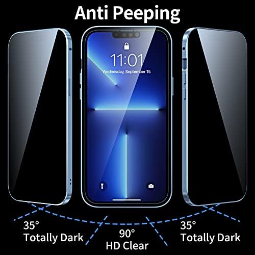 Магнитен калъф UMTITI Anti-пийп Anti-Spy Privacy за iPhone 14 Pro, пълен корпус с вградена защита на екрана,
