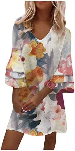 Макси рокля NOKMOPO с дълъг ръкав за Жени, Модерно Темпераментное Елегантна Мини Рокля с V-образно деколте и ръкави