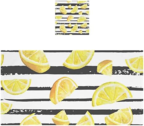 Комплект хавлиени Кърпи Citrus Lemon Памучни Хавлии за баня и Кърпи за баня Декорация 1 кърпи за баня 1 Гъба Меки