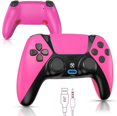 Безжичен контролер е Съвместим с контролера PS4, дистанционно управление Wiv77 Ymir Pink Pa4 Работи контролера на Playstation