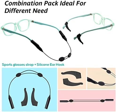 Регулируема Каишка за точки, 4 Опаковки Спортни Противоскользящих Слънчеви очила Без опашка, Въжета за Очила
