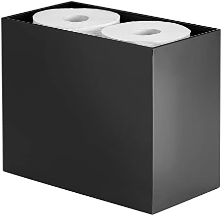 mDesign Висока Стоманена Подова Поставка-Органайзер за Тоалетна хартия, Държач за съхранение на Салфетки, на 4 Ролка,