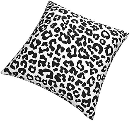 Леопардовый Наволочный калъф, Квадратни Калъфки за възглавници с Черни Точки и Бели Декоративни шарки под формата на Леопард