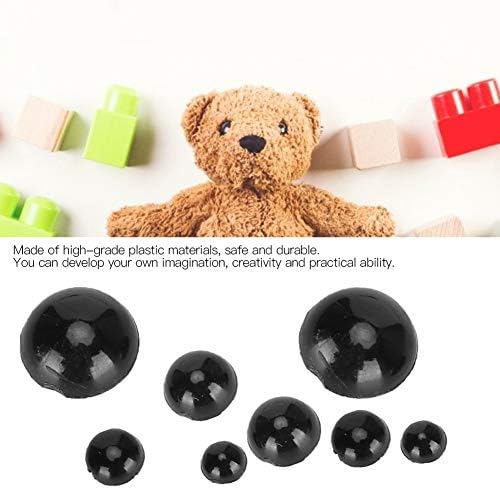 Защитни очи 500шт, Изкуствените очи животни, черен на цвят, с различни размери за всички видове детски играчки и изделия