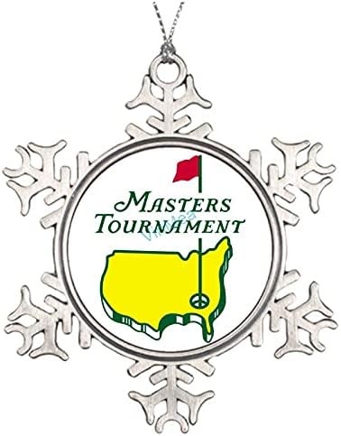 Метален Орнамент във формата на Снежинки Мастърс Турнир Augusta National Golf Декоративен Окачен Коледна Украса