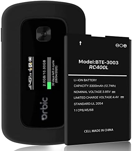 SHENMZ 【3300 mah】 Батерия BTE-3003, литиево-йонна батерия с Голям капацитет 0 Цикли, Замяна за Verizon Orbic Speed