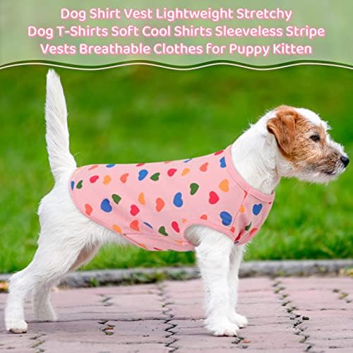 Preferhouse/ Комплект от 2 теми, Тениска за кучета, жилетка с принтом на Сърцето на Кучето, Котката Тениска с изображение