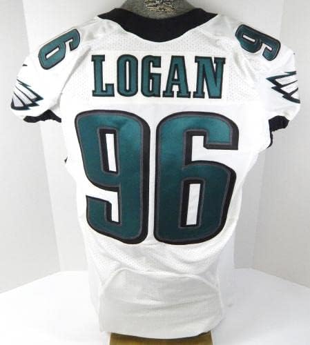 2015 Philadelphia Eagles Bennie Logan 96 Game Пуснати на Бялата Фланелка 46 DP29318 - Използваните тениски За