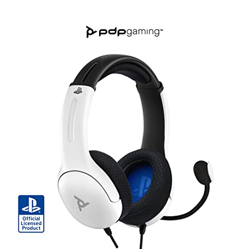 Слушалки PDP AIRLITE с микрофон за PS5, PS4, PC - Морозно-бял