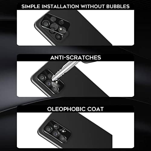 Orzero (4 опаковки) е Съвместима за Samsung Galaxy а a53 5G, Samsung Galaxy A33 5G Защитно фолио за обектива на камерата