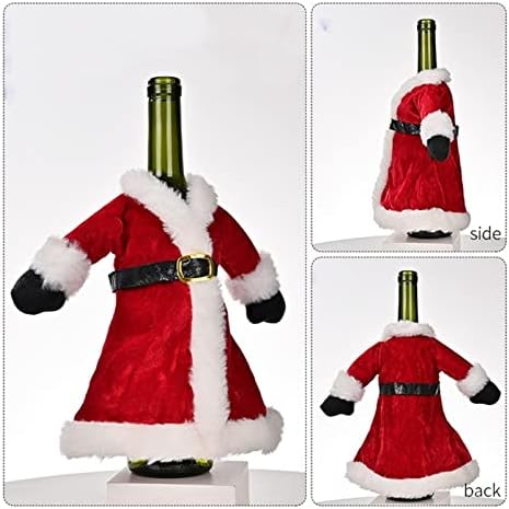 Коледна Украса PIFUDE, Коледен Комплект бутилки вино, Дом на Дядо коледа, Капачка за бутилка Вино, Подарък титуляр във формата