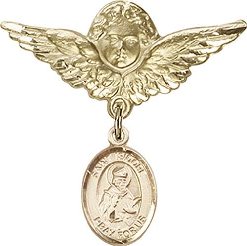 Иконата на детето Jewels Мания за талисман на Светия Исидора Севильского и икона на Ангел с крила | Икона детето си от