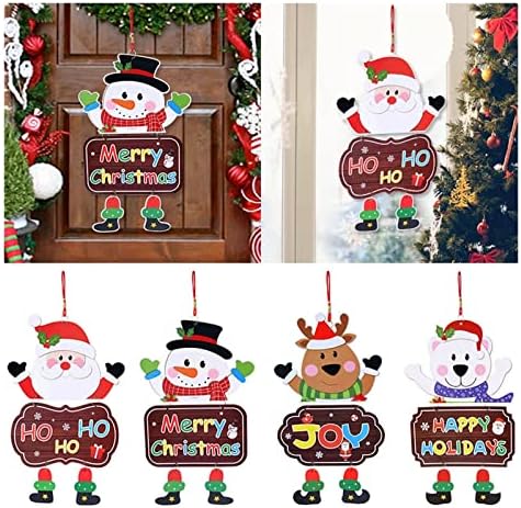 Коледна Украса PIFUDE Весела Коледа, Окачен Украшение на Врата, Окачване Дядо Коледа, Снежен човек, Празнична