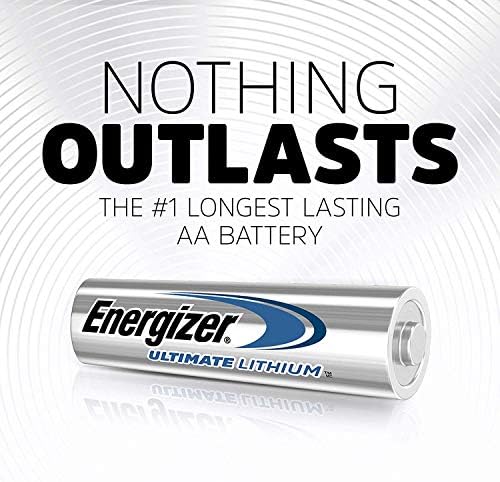 Литиеви батерии Energizer AA, най-дълъг живот в света батерия от тип Double A, литиева (брой батерии 4)