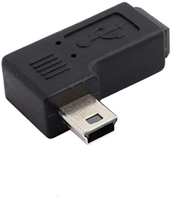 Аксесоари за светкавица Aexit с ляв ъгъл на наклон 90 градуса Mini USB 5-Пинов Щепсел към 5-контакт с контакт