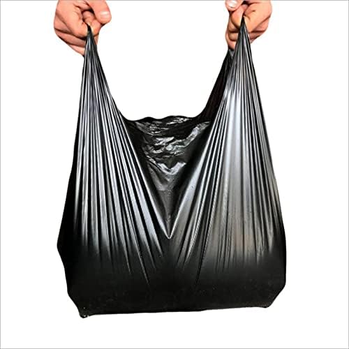 NA Черен жилетка Тип чанти, Домакински еднократна употреба, пластмасов пакет 50 Броя [Сгъсти и удължен] 32 см * 62