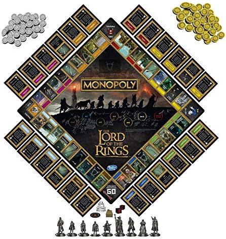 Настолна игра Monopoly: The Lord of The Rings Edition, вдъхновени от Кинотрилогией, Семейни игри за деца на 8 и повече години (специално за )