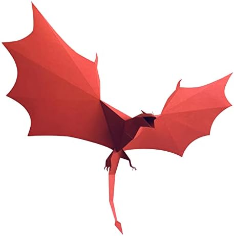 WLL-DP 8 Окачен Летящ Дракон 3D Хартиени Модели, Персонални Хартиен Трофей Хартиена Скулптура САМ Оригами Пъзел Ръчно