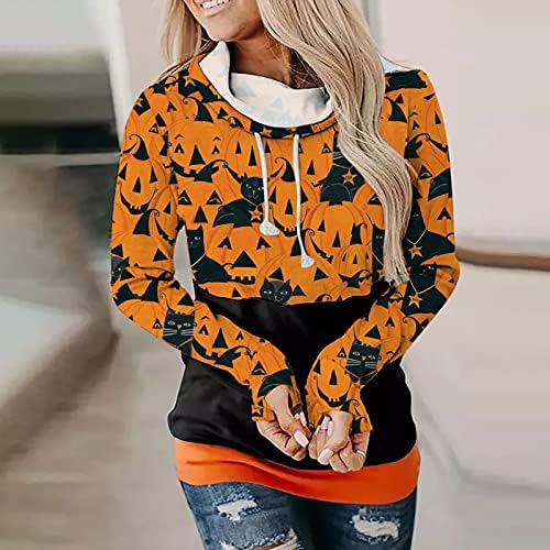Пуловер за бременни Fragarn, Модерен Женски Пуловер С Принтом на Хелоуин, Пуловер С Дълъг Ръкав, Пуловер С
