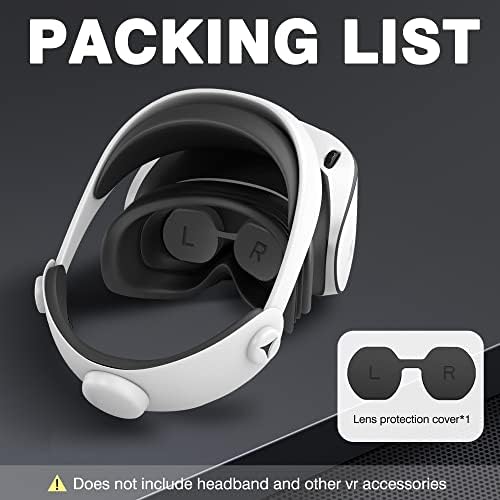 (2 опаковки) Orzero Съвместим за PS VR2 Защитен калъф за обектив, Силикон Прахоустойчив Моющийся Защитен Калъф за Playstation