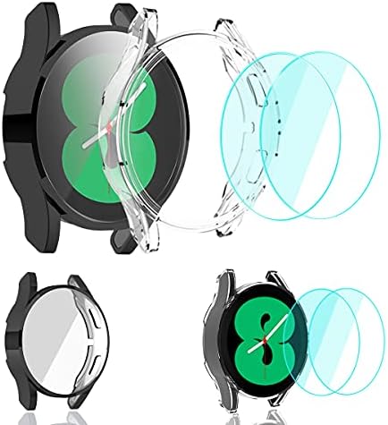 SunStory [2 + 2 пакета, съвместими с вграден предпазно фолио Samsung Galaxy Watch 4 44 мм, корпус Galaxy Watch 4