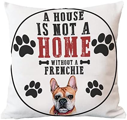 Френски Калъфки Къща не е Къща Без Куче, Калъфки за домашни любимци, Спомен Възглавници, Декорация за дома, спално Бельо,