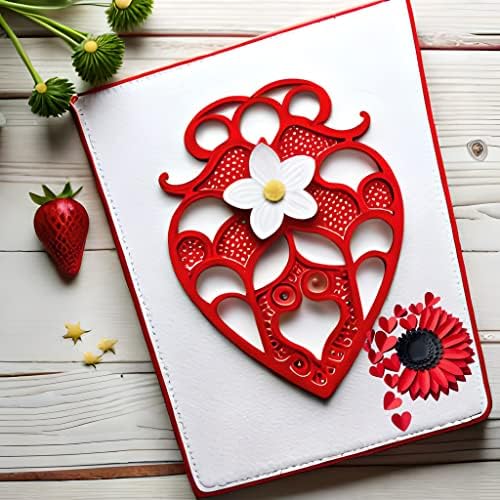 Щанцоване за декорация на цветя и Пеперуди в Сърцето форма за направата на Картички, Щанцоване за Хартиени Картички за рожден