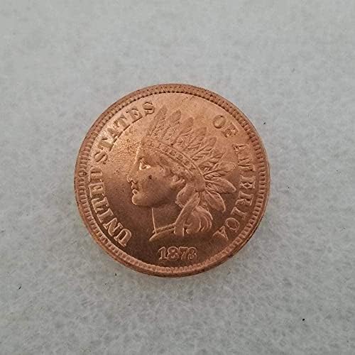 Старинни Занаяти Американски 1873 1 Монета Сребърен Долар Кръгла Сребърна Колекция На Външната Търговия