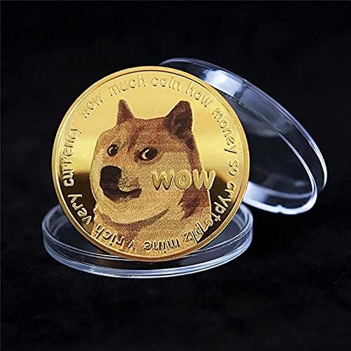 Реплика Възпоменателни Монети, Позлатени Запомнящи се Детайли за Събиране на Подаръци С Шарени Сладък Куче,
