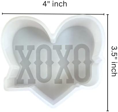 Сърцето на Свети Валентин XO XO Freshie Силиконова Форма на Любов | 3,5x4за Ароматни Топки, Автомобилна Свещ,