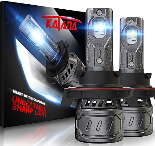 Led крушки за фаровете KATANA H13, 16000ЛМ 70 W 6500 К, Изключително Супер Ярки 9008 led лампи, универсален комплект