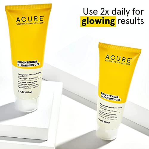 Бестселър Acure Duo Kit - Осветляющий търкане за лице и почистващ гел За всички типове кожа - Почистване нар, къпини и Acai