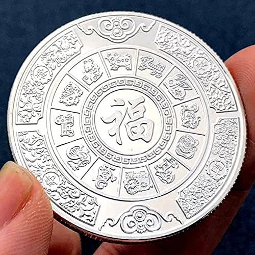 Китайската Риба Цвят Koi За Късмет Любима Монета Възпоменателна Монета Сребърно Покритие Биткойн Айта Монета Щастливата