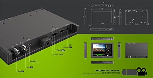 Монитор фотоапарат LILLIPUT Q7 7 1920x1200 Full HD IPS с преминаването преобразуването на SDI, HDMI/Връх