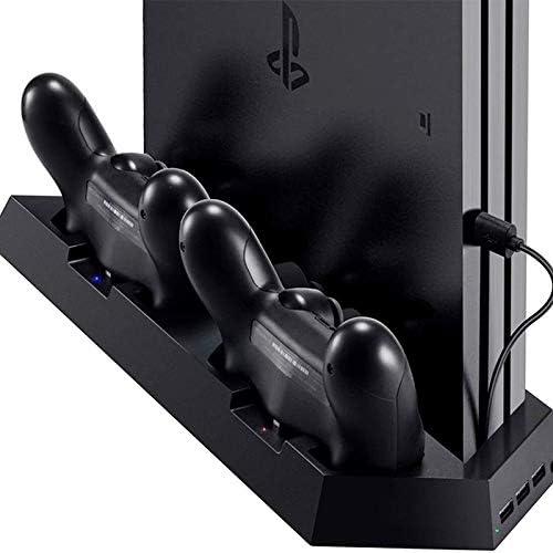 AKDSteel за PS4 Pro Тънка Поставка Вертикална Контролер Охлаждане Зарядно Устройство Зарядно устройство за