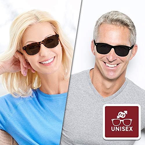 Бифокални очила за четене за мъже и Жени - са Класически Слънчеви Очила с UV400 в ретро стил, За четене на открито