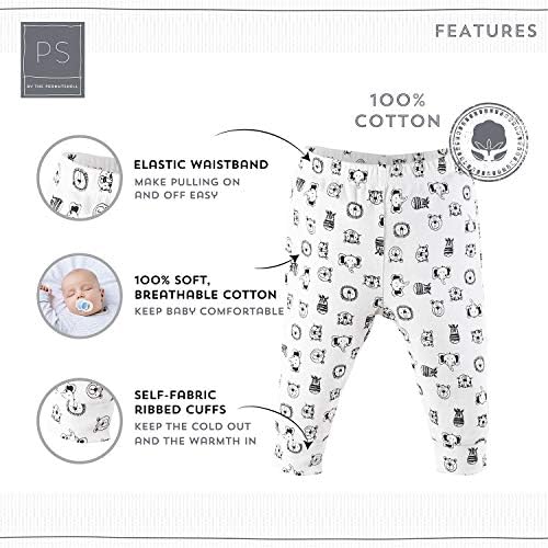 Комплект детски панталони от арахисовой черупката, размери от новородени до 24 месеца, Черно, Сиво и животни Сафари