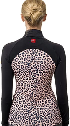 Кастел Denmark Женски Леки Слънчеви ризи Raglan с дълъг ръкав | Спортни Блузи с цип до четвърти инча | Защита UPF 30+