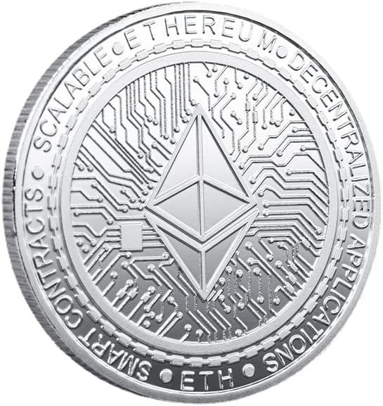Цифров Виртуална Монета Мемориал Медал с Релефни ETH Ether Виртуална Монета Възпоменателна Монета Артикули за Декорация
