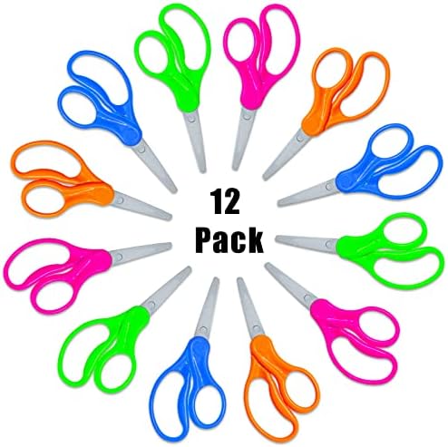 Комплект ножици за 5 инча на едро - 12 опаковки Многофункционален комплект ножици За малки деца, училище, клас, за домашна употреба