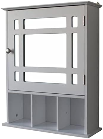 Шкаф за баня DINGZZ с Една Като Три Отделения за съхранение и Никелирани дръжки в Бял цвят Лесен за инсталиране