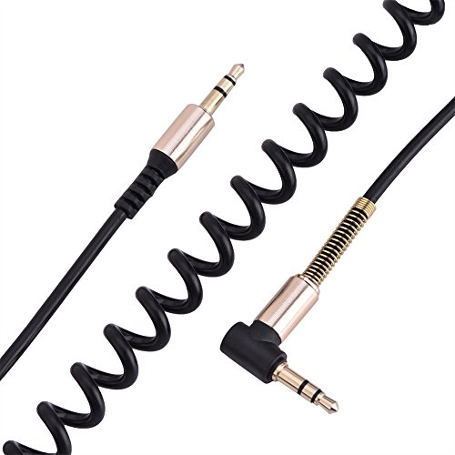 Телескопична аудио кабел Hakeeta 3,5 мм с капачката на пружина между фоно свещи аудио кабел с Прибиращ Аудиокабелем
