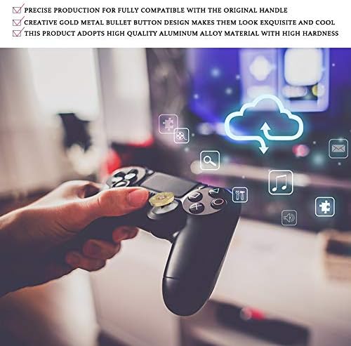 Бутони Vikye от алуминиева сплав за PS4, Златни Метални Бутони и набор от модове за палеца за контролер PS4