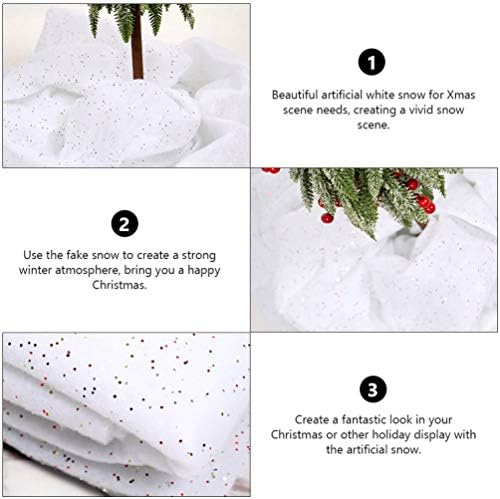VICASKY 1 Лист Коледа Снежната Покривка Одеяла, Дебели Бели Памучни Одеяло Изкуствено Фалшива Снежна Покриване